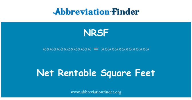 NRSF: נטו מטרים רבועים