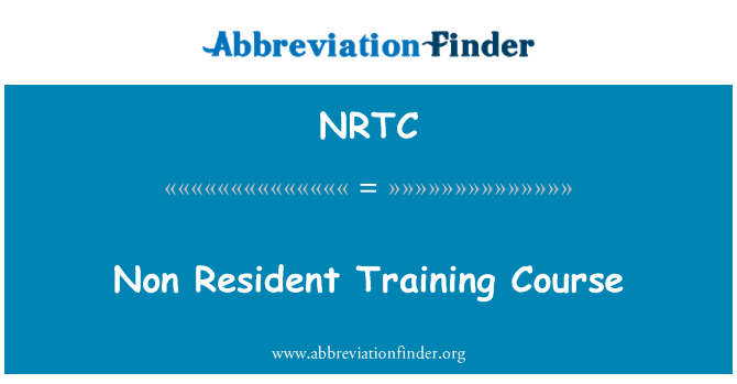 NRTC: Mitteresidendist kursus