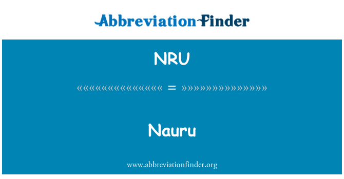 NRU: Nauru