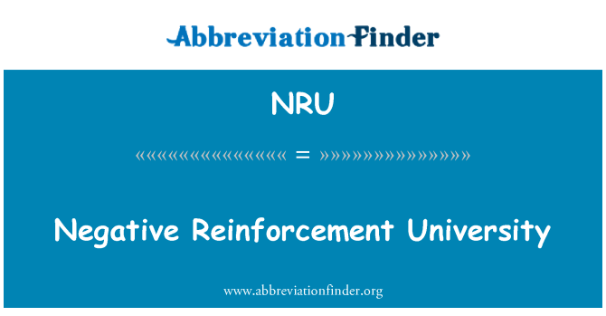 NRU: Università ta ' rinfurzar negattivi