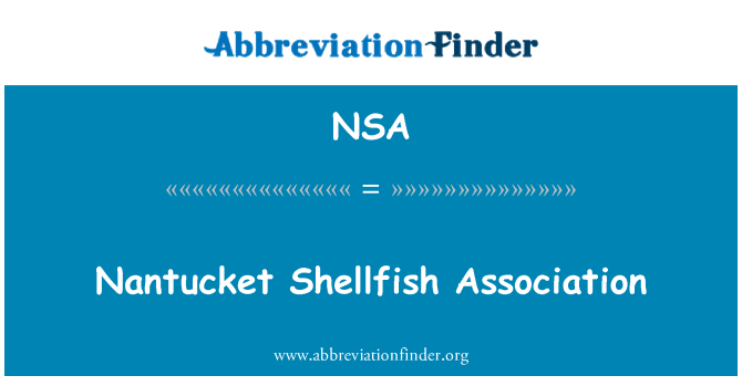 NSA: Nantucket Shellfish Association