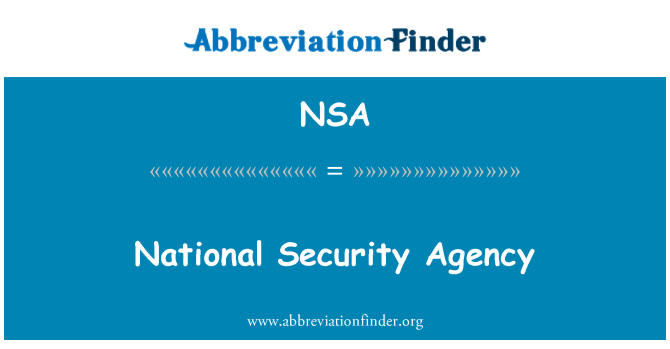 NSA: Národní bezpečnostní agentura