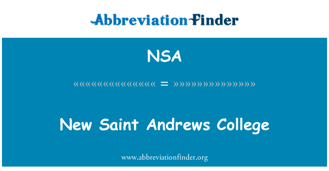 NSA: Nové Saint Andrews College