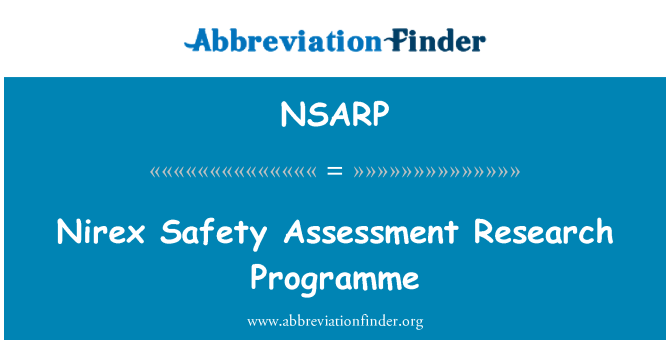 NSARP: نر کی حفاظت کا تعین تحقیق کے پروگرام