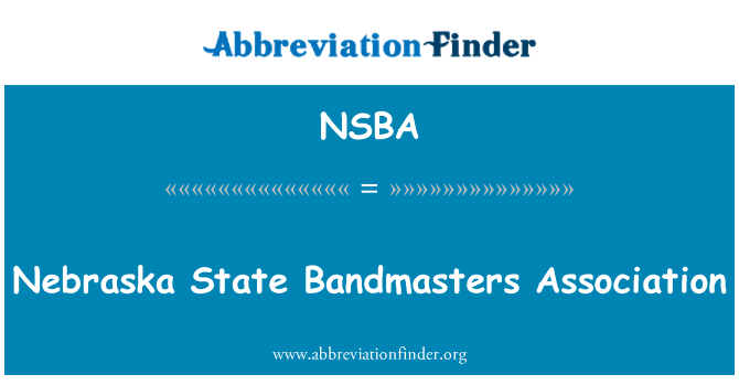 NSBA: Небраска състояние Bandmasters асоциация