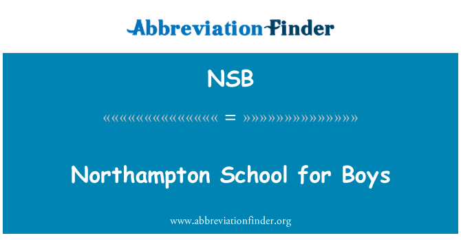 NSB: Northampton School voor jongens