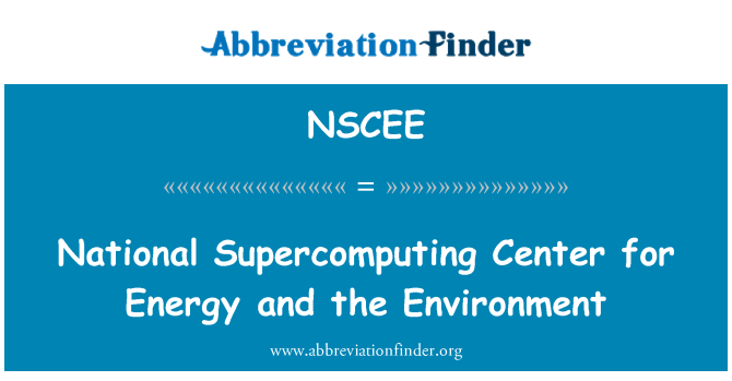 NSCEE: Národní Superpočítačové centrum pro energetiku a životní prostředí