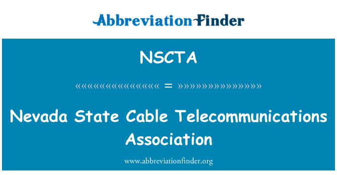 NSCTA: ریاست نیواڈا کیبل ٹیلی کمیونیکیشن ایسوسی ایشن