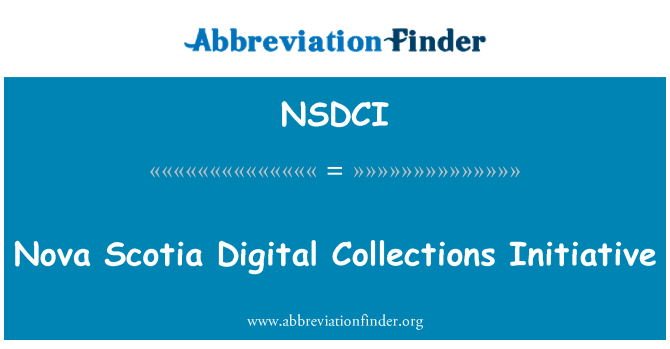 NSDCI: Nova Scotia digitalne zbirke inicijativa