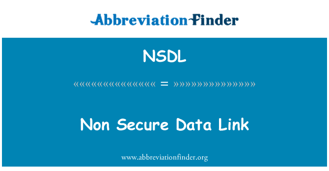 NSDL: Lien de données non sécurisées