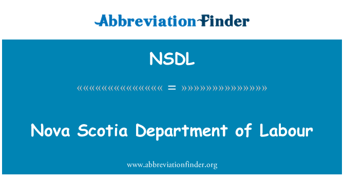 NSDL: Nova Scotia Jabatan tenaga kerja