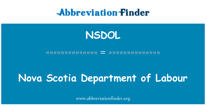 NSDOL: Новая Шотландия Департамент труда
