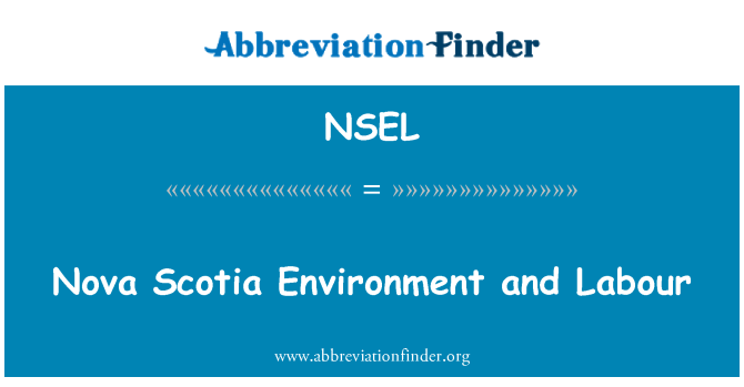 NSEL: Nova Scotia Environment and Labour