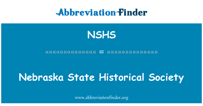 NSHS: Nebraska State Historical Society