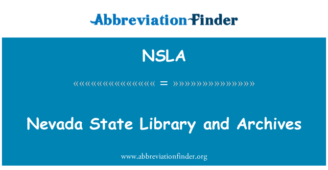NSLA: Nevada State Library and Archives