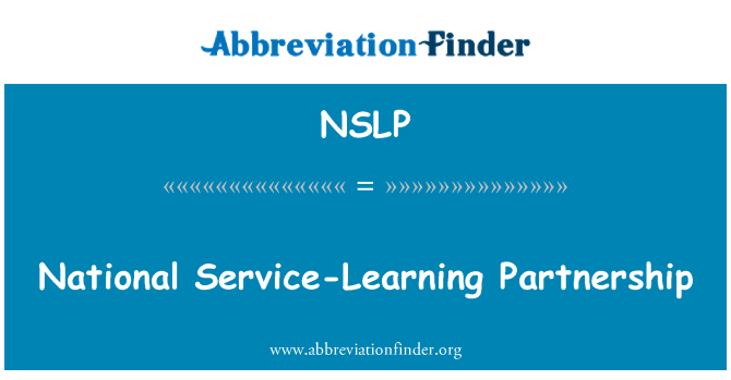 NSLP: Partenariat d'apprentissage par le Service national