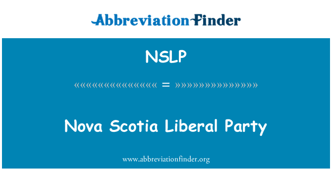 NSLP: Parti ta ' Nova Scotia liberali