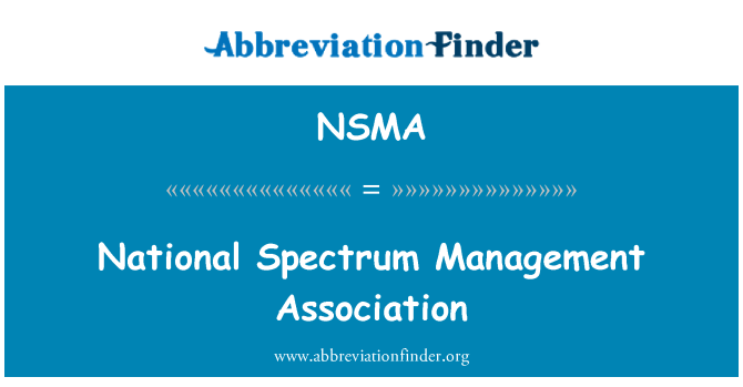 NSMA: Asociación de gestión de espectro nacional