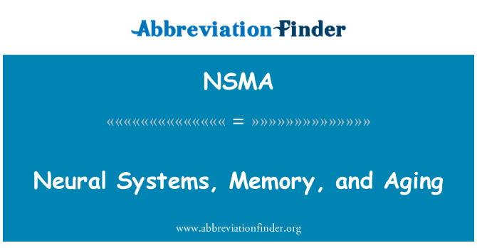 NSMA: Nevrale systemer, minne og aldring