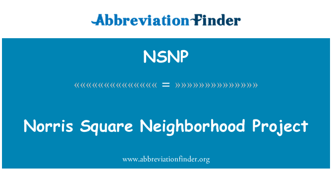 NSNP: Norris Square naabrivalve projekti
