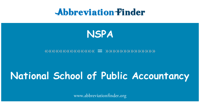 NSPA: Escola Nacional de público contabilidade