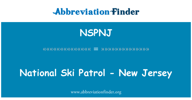 NSPNJ: Patroli Ski Nasional - New Jersey