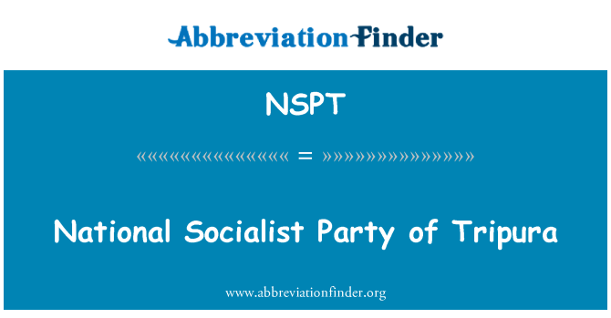 NSPT: Riikliku Sotsialistlik Partei Tripura