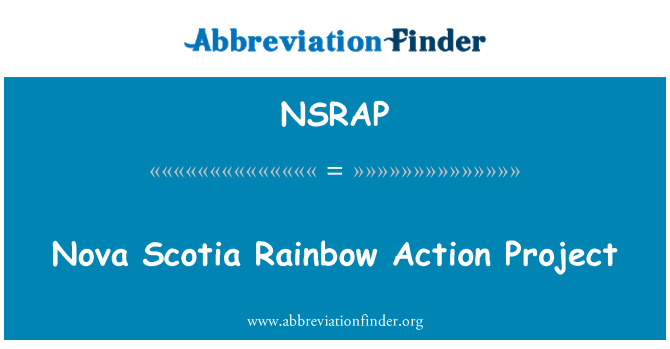 NSRAP: Progetto di azione di Nova Scotia Rainbow