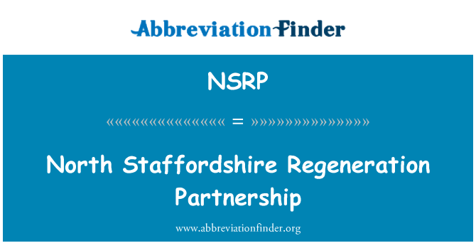 NSRP: Sjeverna Staffordshire regeneracija partnerstvo