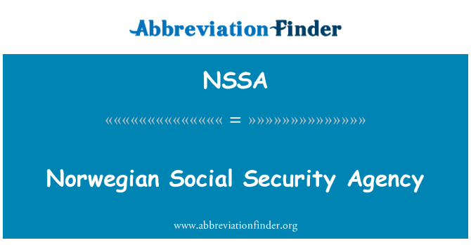 NSSA: Norwegian Social Security Agency