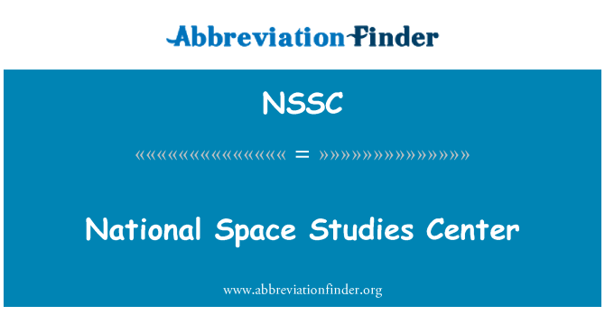 NSSC: National Space Studies Center