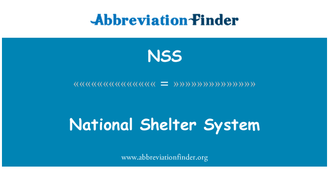 NSS: National Shelter System