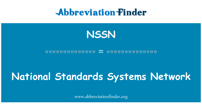 NSSN: Ulusal Standartlar sistemleri ağı