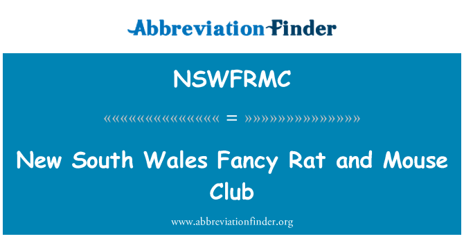 NSWFRMC: Nouvo Rat Fantaisie Wales sid ak sourit Club
