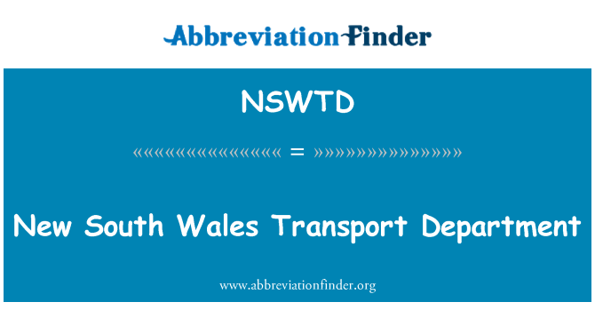 NSWTD: Ny Sør Wales Transport avdeling