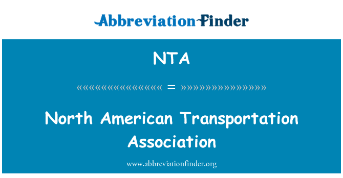 NTA: North American Transportation Association