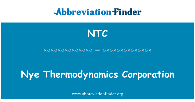 NTC: Nye termodinamik Corporation