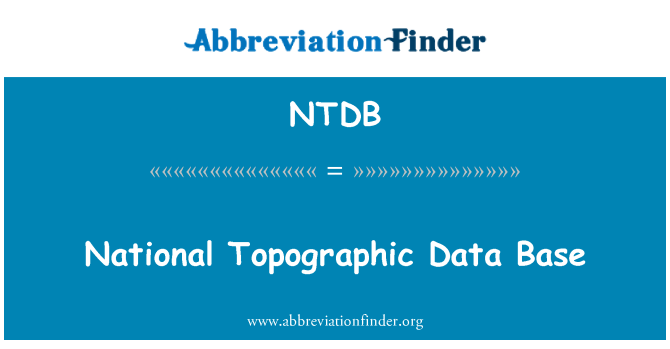 NTDB: Baz done topografik pou drese nasyonal
