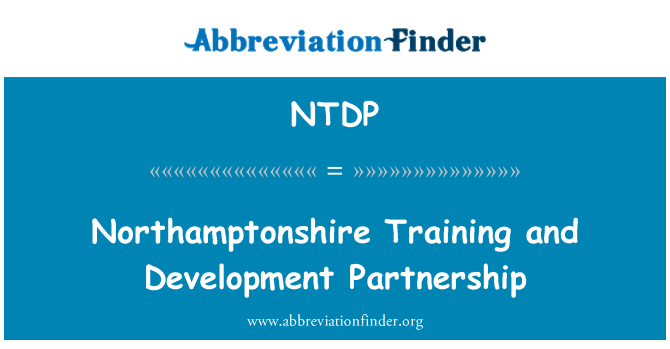 NTDP: Northamptonshire κατάρτισης και της αναπτυξιακής σύμπραξης