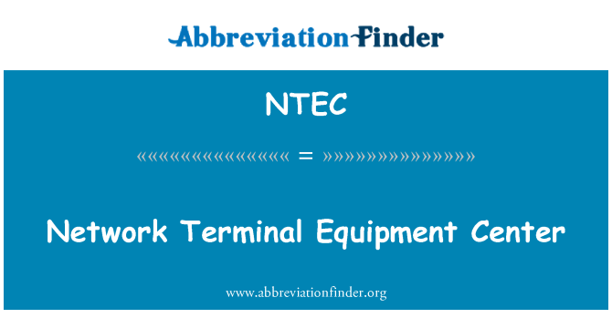 NTEC: Terminal apparatuur Netwerkcentrum