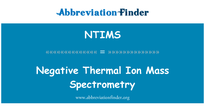 NTIMS: Spectrométrie mas Ion Thermique negatif