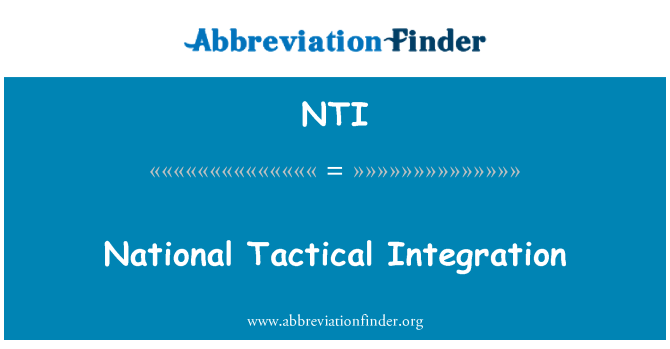 NTI: Integració tàctic Nacional