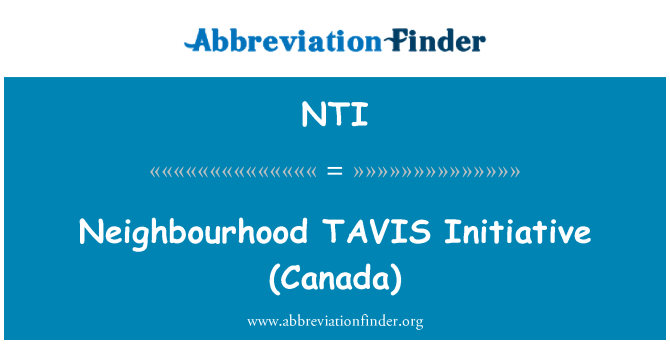 NTI: Neighbourhood TAVIS inizjattiva (Kanada)