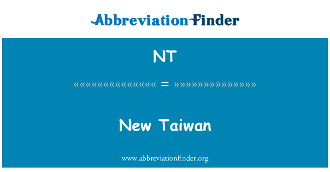 NT: Taiwan newydd
