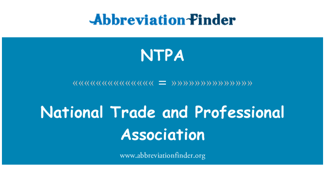 NTPA: 國家貿易和專業協會