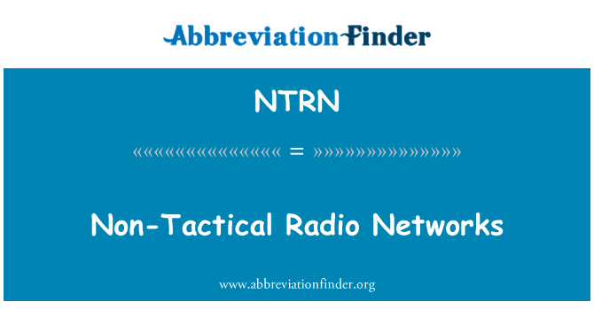 NTRN: Nicht-taktische Funknetze