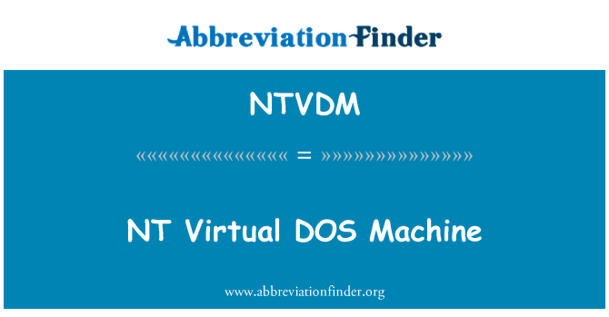 NTVDM: NT מחשב DOS וירטואלי