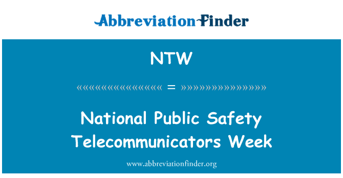 NTW: Национальной общественной безопасности Telecommunicators неделя