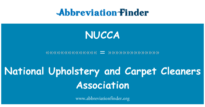 NUCCA: Nacionalni oblazinjenje in preprog čistila združenje