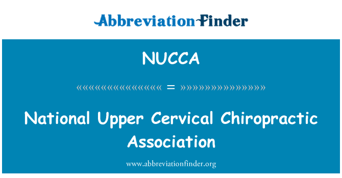 NUCCA: Združenje nacionalnih zgornjih vratnih Chiropractic